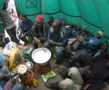 Préparation du repas - Shira Camp 3840 m d'altitude - Ascension du Kilimandjaro - Tanzanie